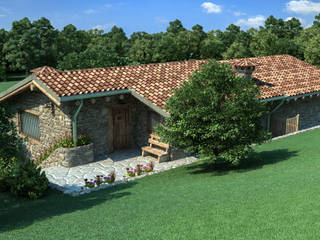 Cascina di Montagna, studiosagitair studiosagitair Rustic style house