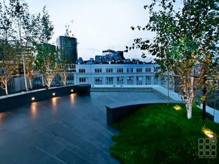 Victoria 1, London Urban Roof Gardens Moderner Balkon, Veranda & Terrasse
