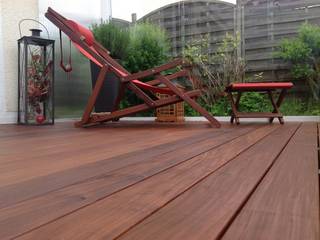 Holzterrassen mit Clip verdeckt montiert, BS - Holzdesign BS - Holzdesign Kolonialer Balkon, Veranda & Terrasse