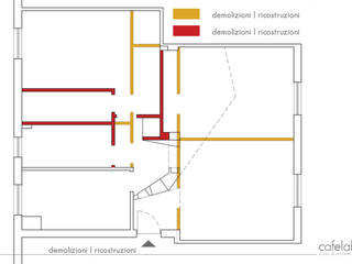 Arredi scultorei per un appartamento a Milano, CAFElab studio CAFElab studio Modern houses