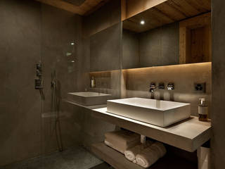 Chalet Gstaad, Ardesia Design Ardesia Design Salle de bain rustique