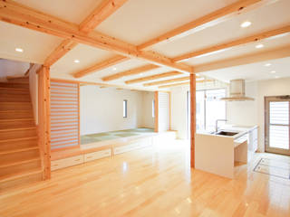 滋賀県甲賀の家, Grand Ciel Design Office Grand Ciel Design Office Salas de jantar modernas