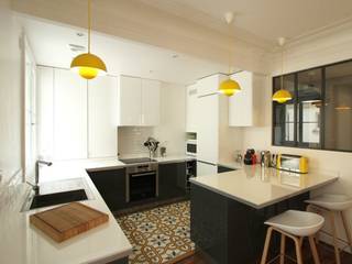 Appartement Parisien, Camille Hermand Architectures Camille Hermand Architectures Modern kitchen