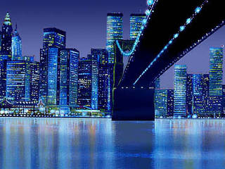 Panoramiques fluorescents sur le thème de la Ville Lumière, Atelier Frederic Gracia Atelier Frederic Gracia Mais espaços