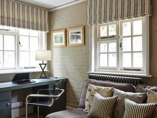 Country Home Study Charlotte Crosland Interiors Ruang Studi/Kantor Gaya Country