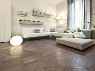 Slide Floor tuttoparquet Nowoczesne ściany i podłogi Drewno Szary Wykładziny ścienne i podłogowe