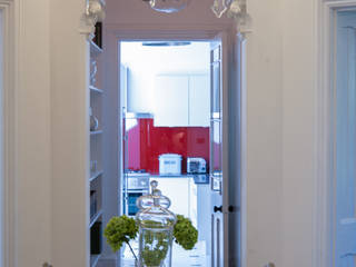 AG175_TwickenhamApartment, Morgan Harris Architects Ltd Morgan Harris Architects Ltd Eclectic style corridor, hallway & stairs