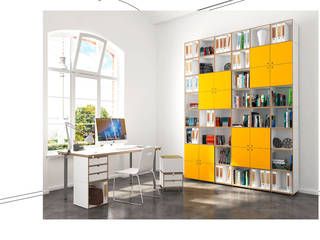 homify Modern style study/office