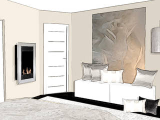 suite parentale élégante, agence concept decoration agence concept decoration Modern style bedroom