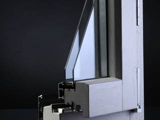 INFISSI in LEGNO e ALLUMINIO serie PORTENTO86, ANGER SRL ANGER SRL Pintu & Jendela Modern