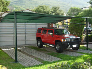 Modelo Arco Velarium Shadeports Modern Garage and Shed