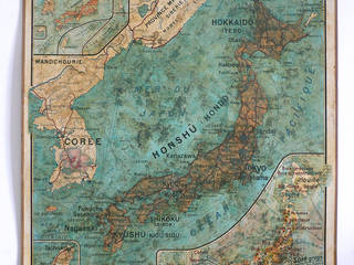 Patina Landkarten Schulwandkarten aus Frankreich, Mi by Mi Mi by Mi Industriale Wände & Böden