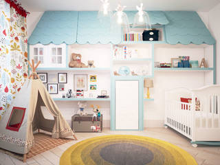 Квартира Skandi Klubb, KYD BURO KYD BURO Scandinavian style nursery/kids room