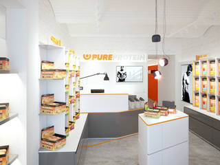 Магазин спортивного питания Pure Protein, KYD BURO KYD BURO Minimalist museums