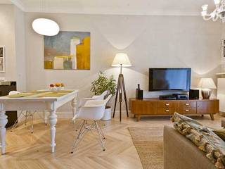 Apartament w Wilanowie, MATELIER MATELIER Eclectic style living room