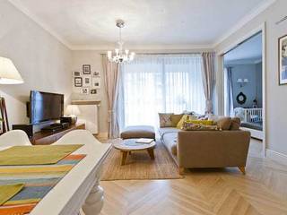 Apartament w Wilanowie, MATELIER MATELIER Eclectic style living room