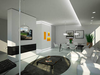 Interior Massafra, B+P architetti B+P architetti Ruang Keluarga Modern