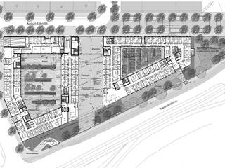 Bürogebäude Theresienhöhe 30, grabner huber lipp landschaftsarchitekten und stadtplaner partnerschaft mbb grabner huber lipp landschaftsarchitekten und stadtplaner partnerschaft mbb 상업공간