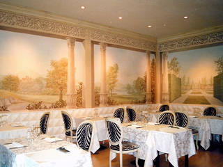 TROMPE L'OEIL, ristorante, ITALIAN DECOR ITALIAN DECOR Classic interior design & decoration ideas