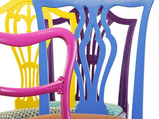 Klash Chairs Standrin Ausgefallene Esszimmer Massivholz Mehrfarbig Stühle und Bänke