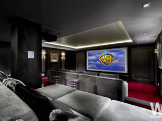 Basement Home Cinema, Wilkinson Beven Design Wilkinson Beven Design Salle multimédia originale