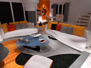 Estilo retro de diseño / Retro style design, Julia Design Julia Design Eclectic style living room