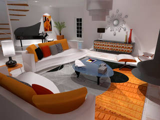 Estilo retro de diseño / Retro style design, Julia Design Julia Design Eclectic style living room