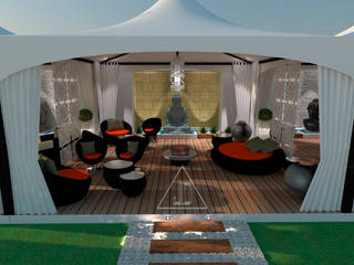 Terraza Chill-out / Chill-out terrace, Julia Design Julia Design Asian style balcony, veranda & terrace