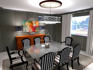 Salón y comedor de mansión / Living & Dining Room mansion, Julia Design Julia Design オリジナルな 家