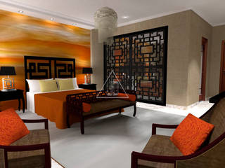 Proyecto Hotel Estilo Oriental / Oriental Style Hotel Project, Julia Design Julia Design 商業空間 ホテル