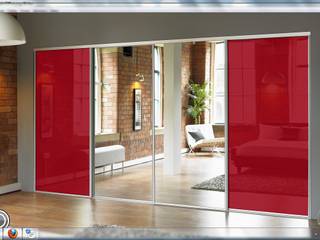 REd Sliding Doors, Wardrobe Design Online Wardrobe Design Online Phòng ngủ: thiết kế nội thất · bố trí · ảnh