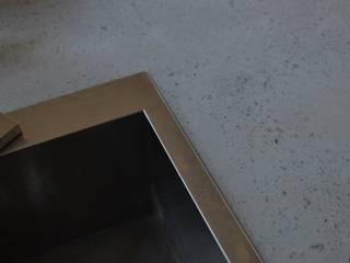 Raw Concrete Loft Kitchen, Concrete LCDA Concrete LCDA Moderne Küchen Beton Grau