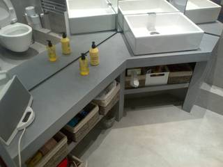 Concrete sinks & Brushed stainless steel, Concrete LCDA Concrete LCDA Modern Bathroom