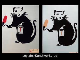Banksy Ratten - Artikel, Leylahs-Kunstwerke Leylahs-Kunstwerke กำแพงและผนัง