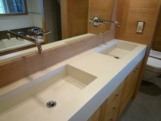 Vanity with two bassins, Concrete LCDA Concrete LCDA Modern Bathroom