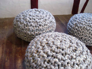 "Boppel"-Strickpouf, jeannis.art jeannis.art Salones rústicos rústicos