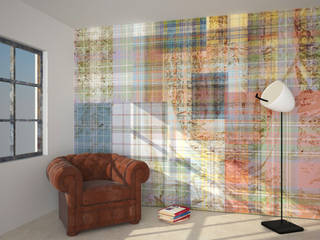 A' LA CARTE collection wallpaper on demand, B+P architetti B+P architetti 인더스트리얼 거실