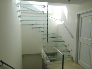 Ganzglastreppen Projekt in Villa Italien, Siller Treppen/Stairs/Scale Siller Treppen/Stairs/Scale 階段 ガラス