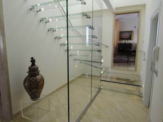 Ganzglastreppen Projekt in Villa Italien, Siller Treppen/Stairs/Scale Siller Treppen/Stairs/Scale 階段 ガラス