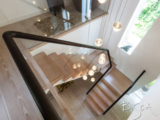 Letting in the Light, Bisca Staircases Bisca Staircases Modern corridor, hallway & stairs