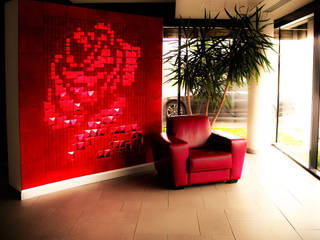 Lapèlle Design dedicates to all of you a red rose., Lapèlle Design Lapèlle Design Tường & sàn phong cách hiện đại