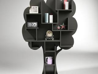 Bibliothèque arbre, Mathy by Bols Mathy by Bols غرفة المعيشة