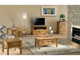 Bonsoni Pine Corona 2 Drawer Flat Screen Tv Unit homify Living roomTV stands & cabinets