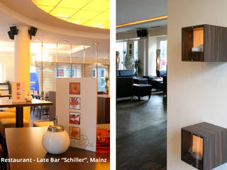 Innenarchitektonische Neugestaltung Café-Restaurant-Late Bar "Schiller" - Mainz, GID / GOLDMANN-INTERIOR-DESIGN GID / GOLDMANN-INTERIOR-DESIGN Espacios comerciales