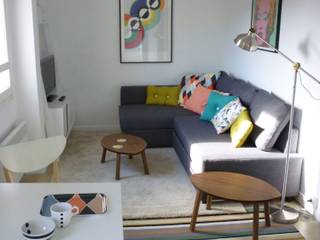 Décoration appartement meublé , Emmanuelle Diebold Emmanuelle Diebold ห้องนั่งเล่น