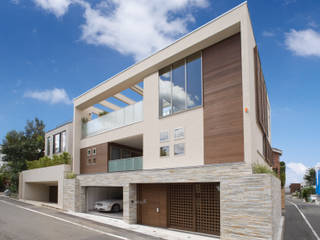 優雅な中庭のある和モダンの家, TERAJIMA ARCHITECTS／テラジマアーキテクツ TERAJIMA ARCHITECTS／テラジマアーキテクツ Modern Houses