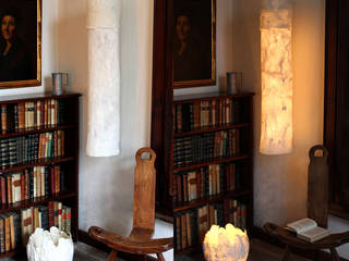 Uovo Table and Floor Lamp in felt, Judith Byberg Judith Byberg Дома в скандинавском стиле
