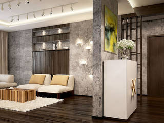Дизайн-проект квартиры 90 кв.м., Александра Петропавловская Александра Петропавловская Living room