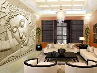 Villa at new delhi, Orchid Interiors Orchid Interiors غرفة المعيشة