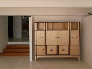 credenza ad incastro smontabile, MARIO PAGLIARO DESIGN MARIO PAGLIARO DESIGN غرف تخزين